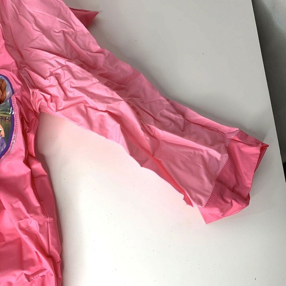 Sophia The First Girls Rain Slicker Jacket Packable Size Medium Pink PVC - Picture 4 of 12